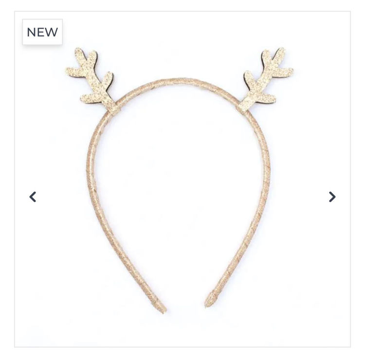 Picture of 6035- Childrens Glitter Reindeer Antler Aliceband
